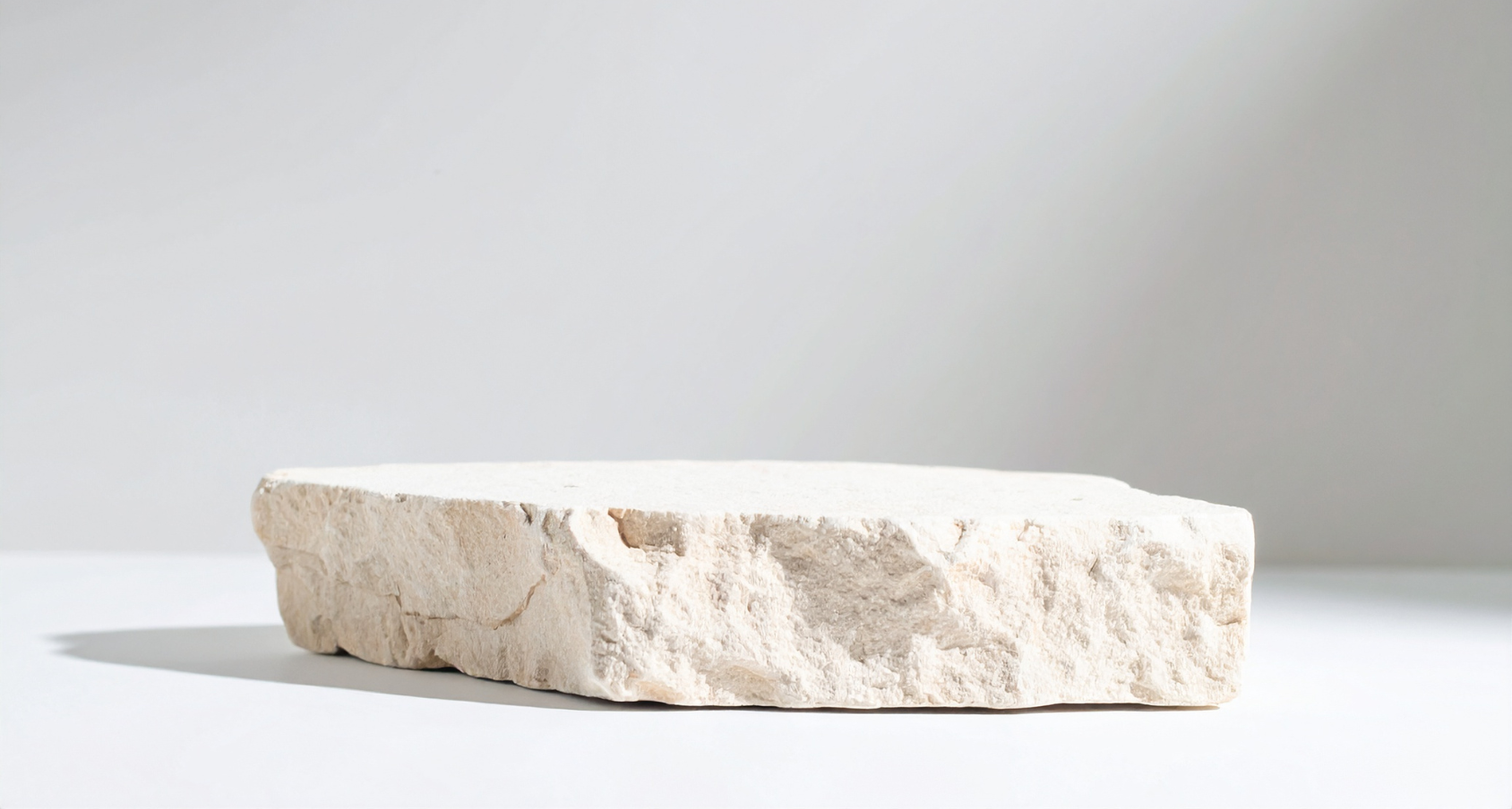 White stone podium